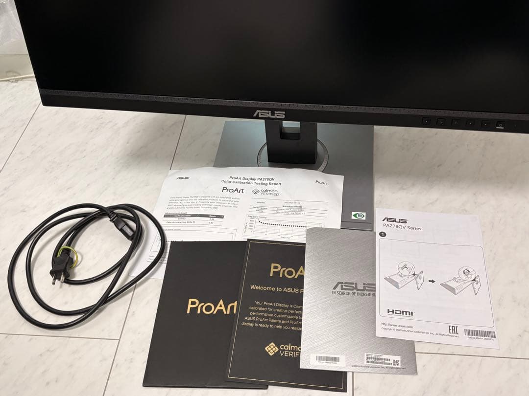 ASUS ProArt PA278QV [27インチ 黒] WQHD 非光沢