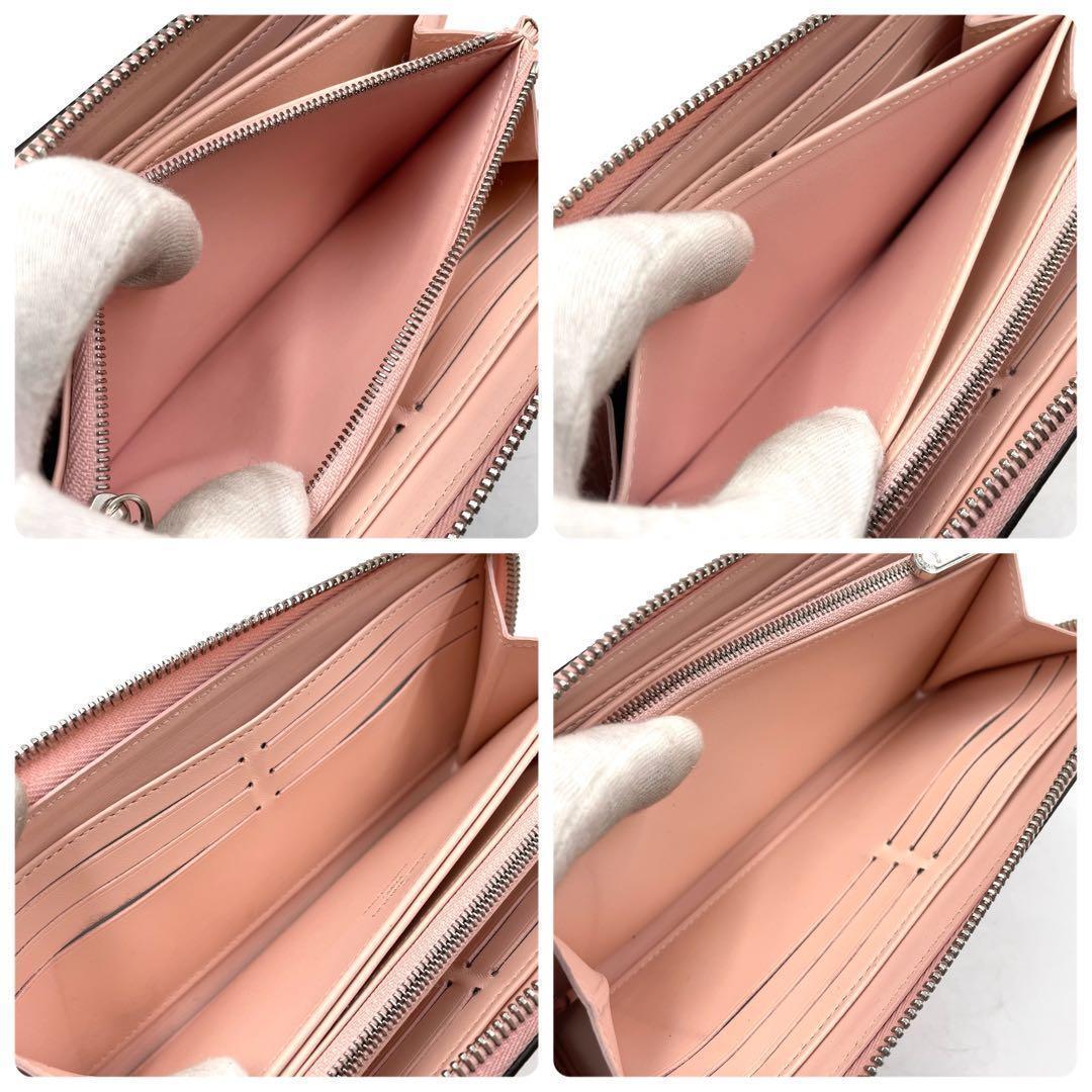 《超美品》ルイヴィトン マヒナ ジッピーウォレット モノグラム 長財布 ピンク系