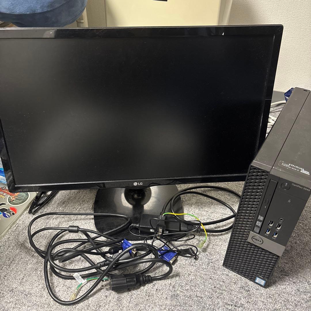 デスクトップPC＋モニター セット すぐ使える／早い者勝ち