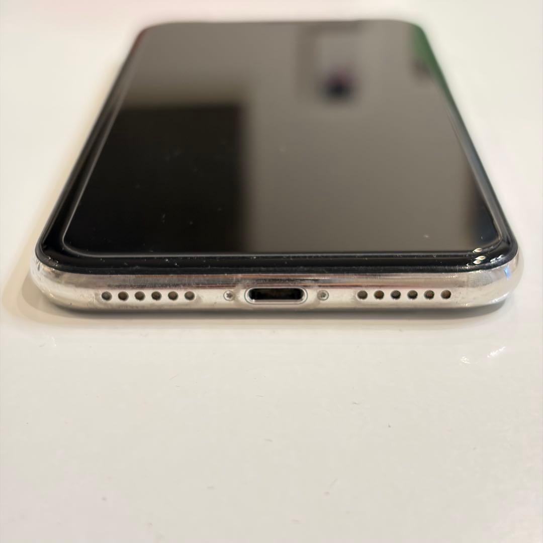 【背面割れ】 Apple iPhoneX 64GB 本体 SIMフリー　シルバー