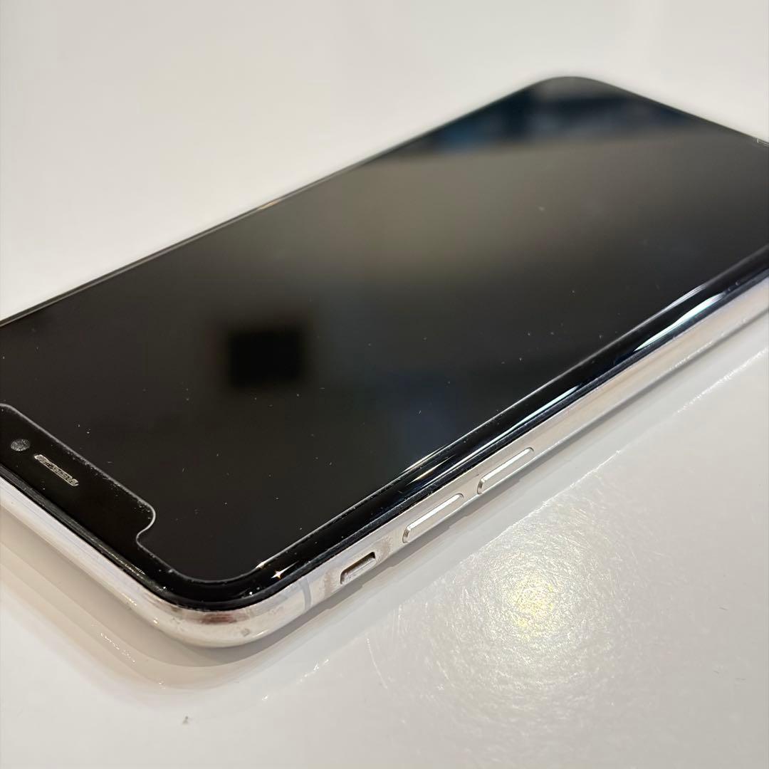 【背面割れ】 Apple iPhoneX 64GB 本体 SIMフリー　シルバー