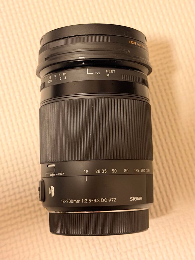 SIGMA18-300mm DC MACRO キヤノン用 EXUSフィルター付