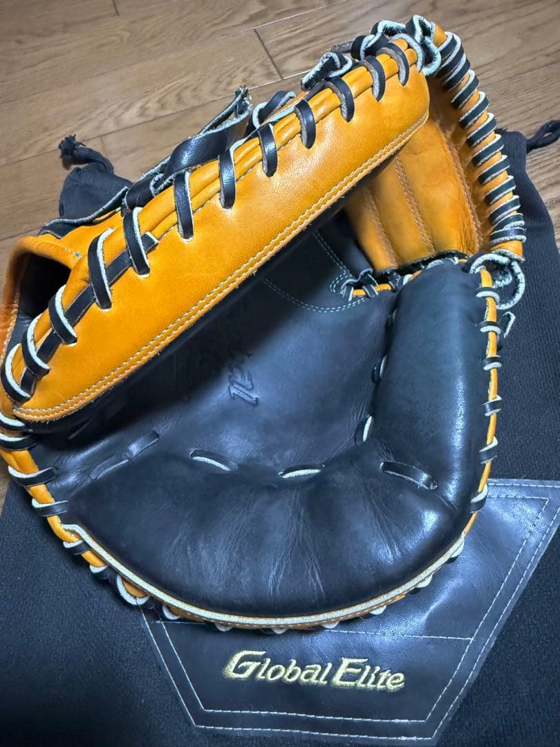【美品】ミズノ グローバルエリートオーダー 軟式キャッチャーミット