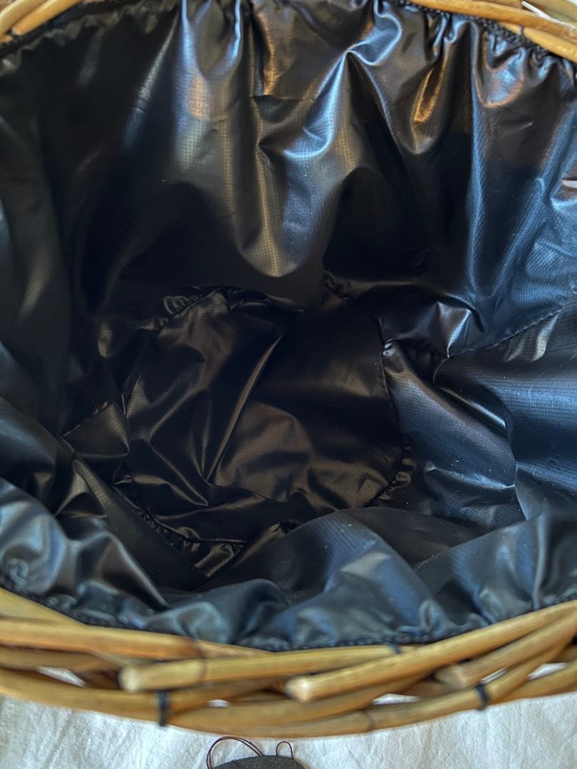 エバゴスebagosオカイモノカゴ・スワン付きバスケット　保存袋つき