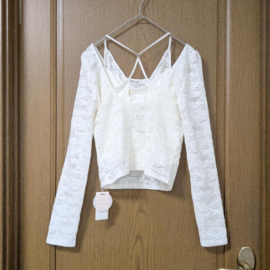 新品 SNIDEL【Chacott】レース柄編みプルオーバー 25SS 今季新作