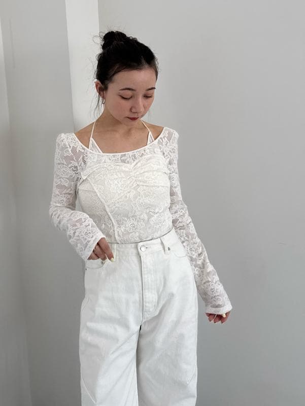 新品 SNIDEL【Chacott】レース柄編みプルオーバー 25SS 今季新作