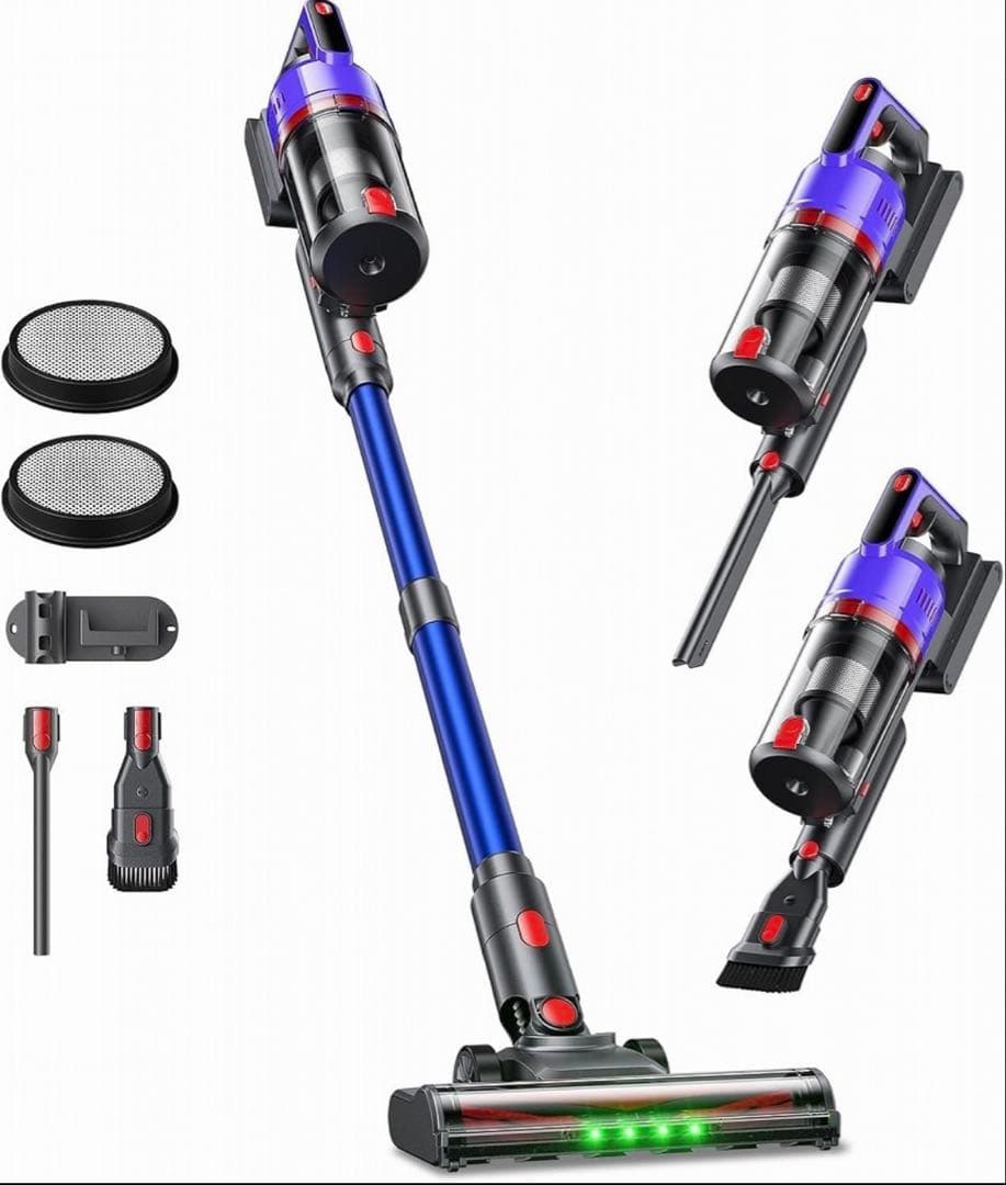 Nidruoey コードレス掃除機　自立式　LED搭載　1.2L大容量ダスト