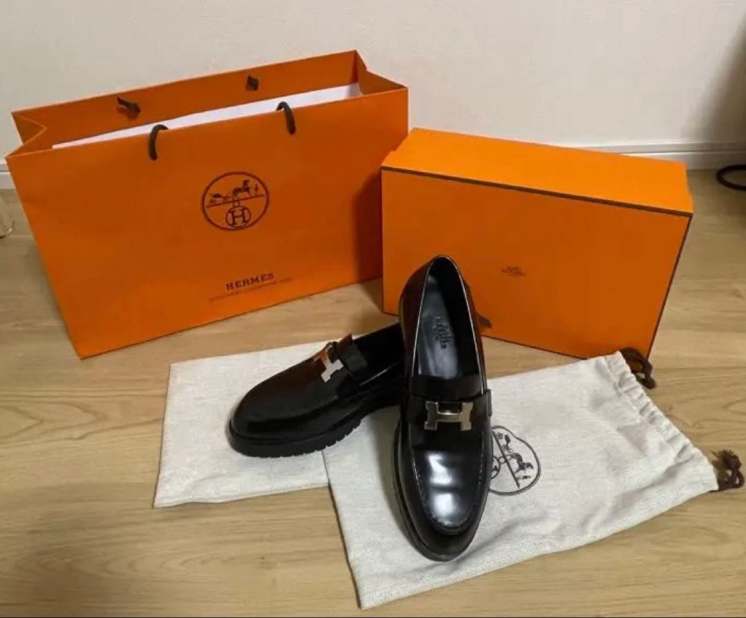 なゆ0225HERMES ローファー　レディース