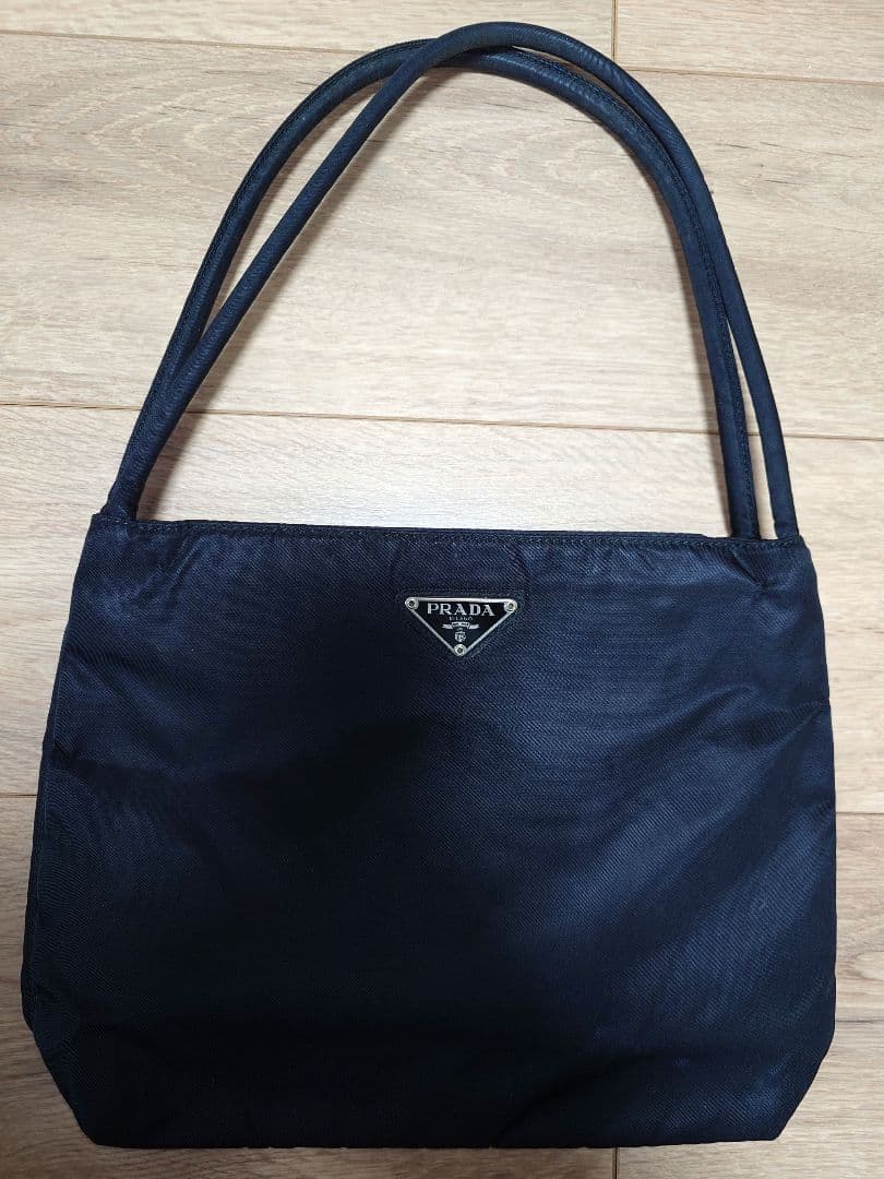 イタリア製 PRADA 三角ロゴ トート ショルダー ポーチ ハンドバッグ