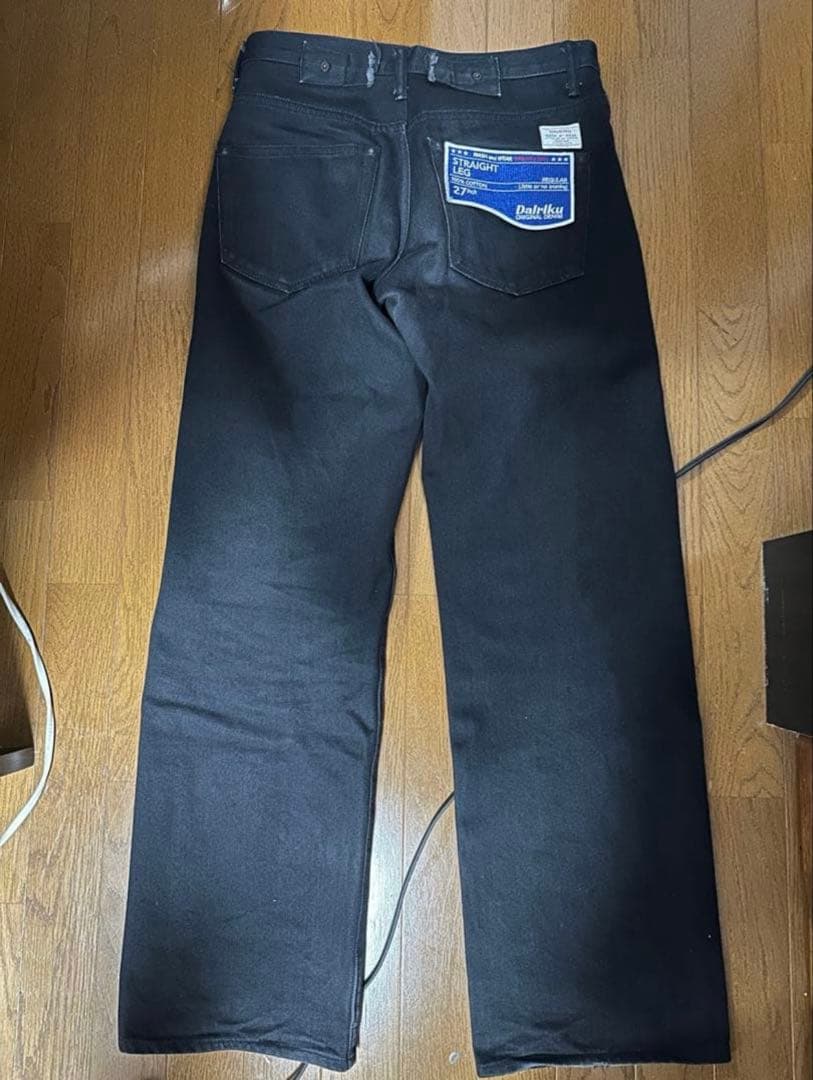 dairiku 21ss 27インチ ノンウォッシュデニム ブラック