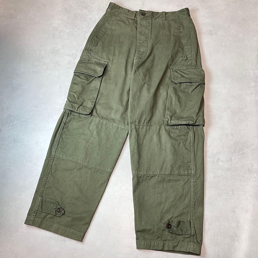 実物 M-47 後期 ヘリンボーン カーゴパンツ カーキ 23 フランス軍