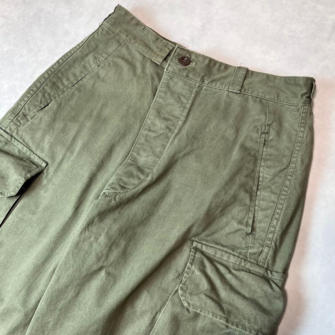 実物 M-47 後期 ヘリンボーン カーゴパンツ カーキ 23 フランス軍