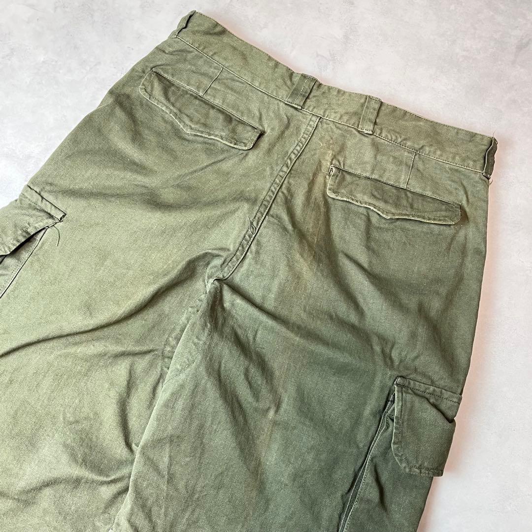 実物 M-47 後期 ヘリンボーン カーゴパンツ カーキ 23 フランス軍