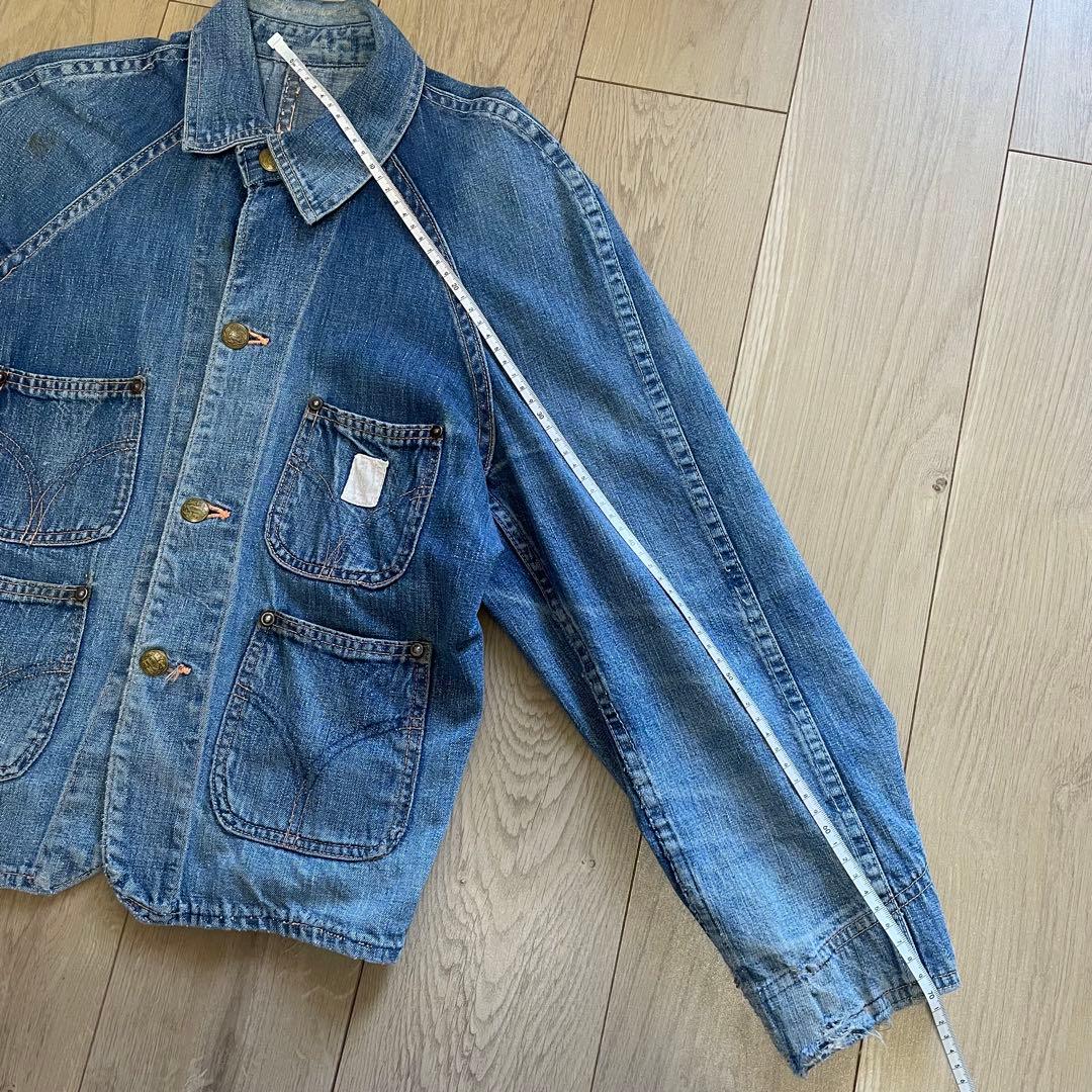 グ*ン様 40s Tuf-nut ショート丈カバーオール 襟付きエンジニアジャケ