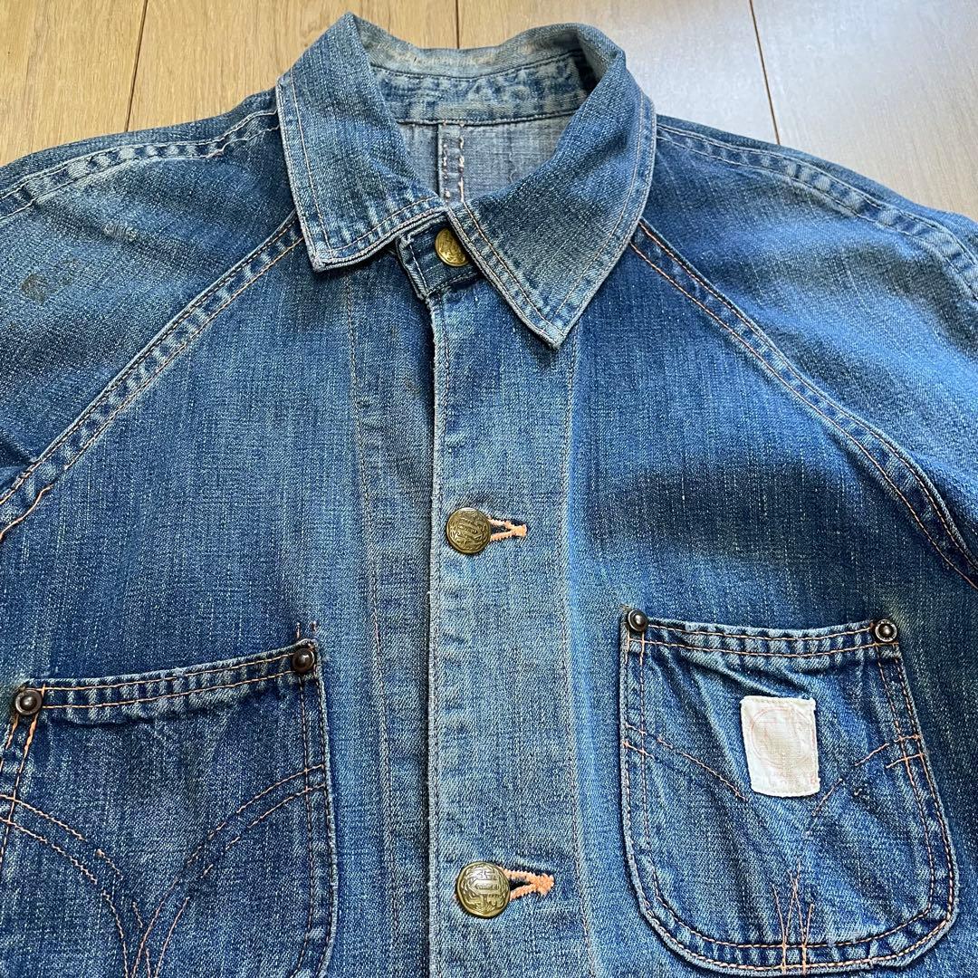 グ*ン様 40s Tuf-nut ショート丈カバーオール 襟付きエンジニアジャケ