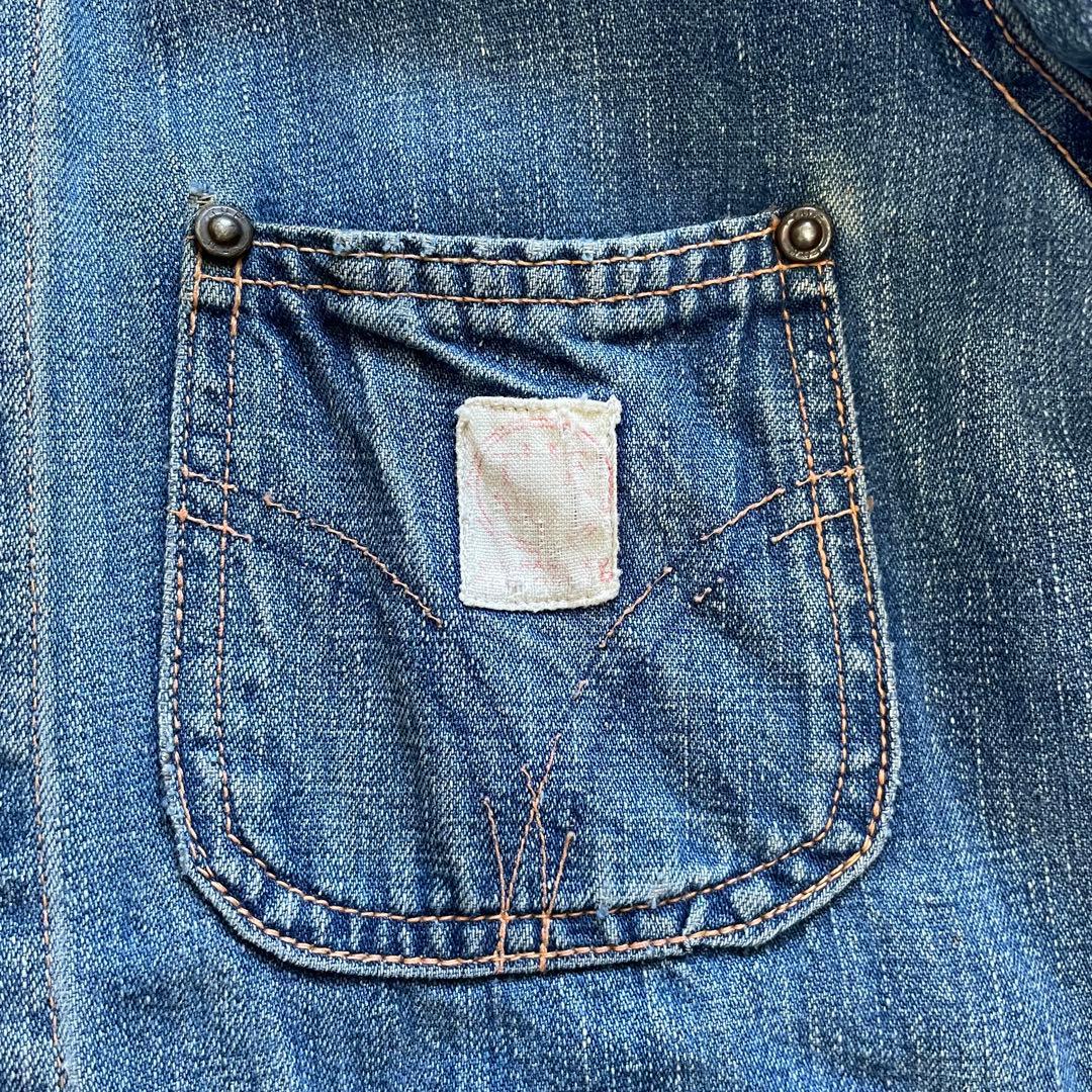 グ*ン様 40s Tuf-nut ショート丈カバーオール 襟付きエンジニアジャケ