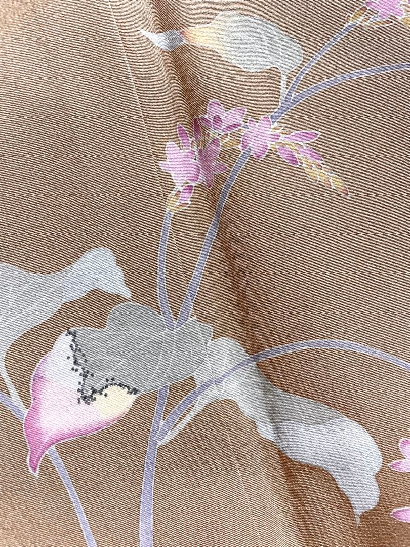 作家物 手描き友禅 付け下げ ひとつ紋