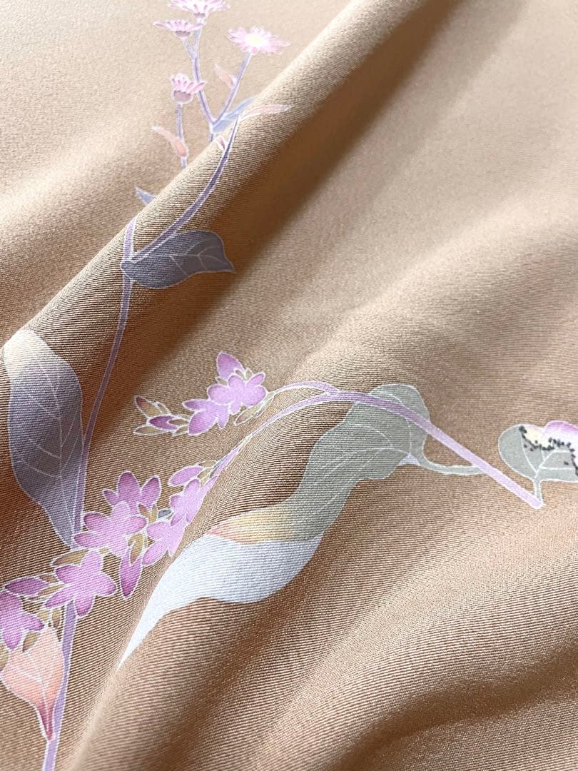 作家物 手描き友禅 付け下げ ひとつ紋