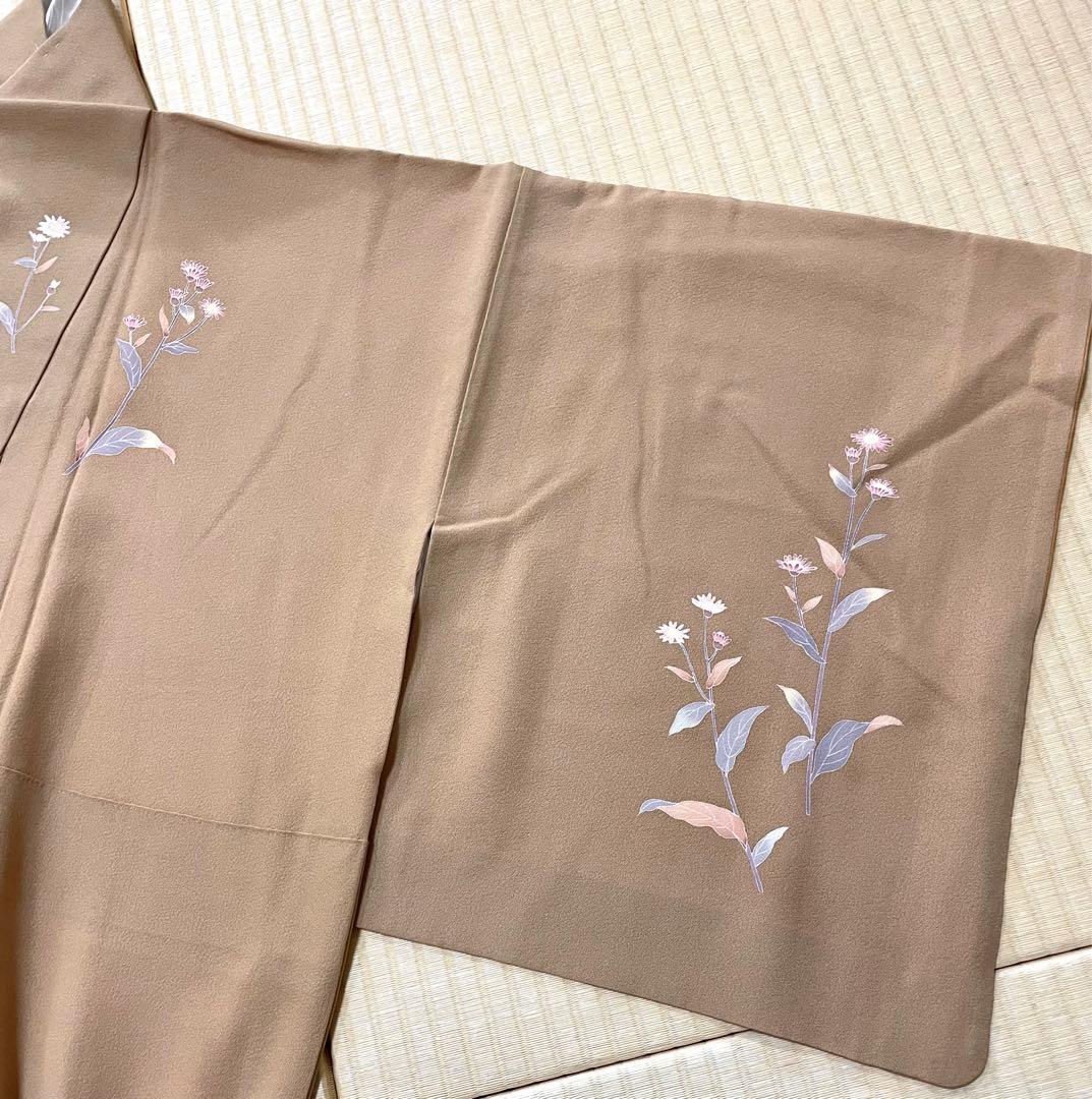 作家物 手描き友禅 付け下げ ひとつ紋