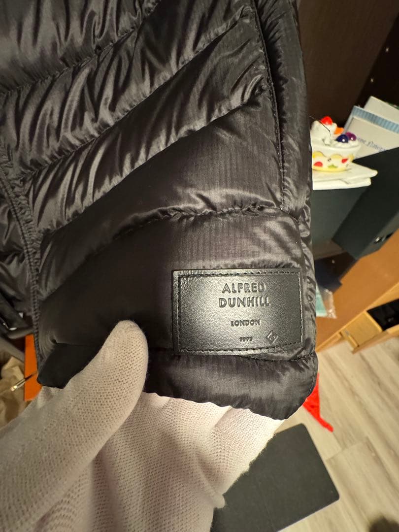 ハナ　ALFRED DUNHILL ブラックダウンベスト サイズM