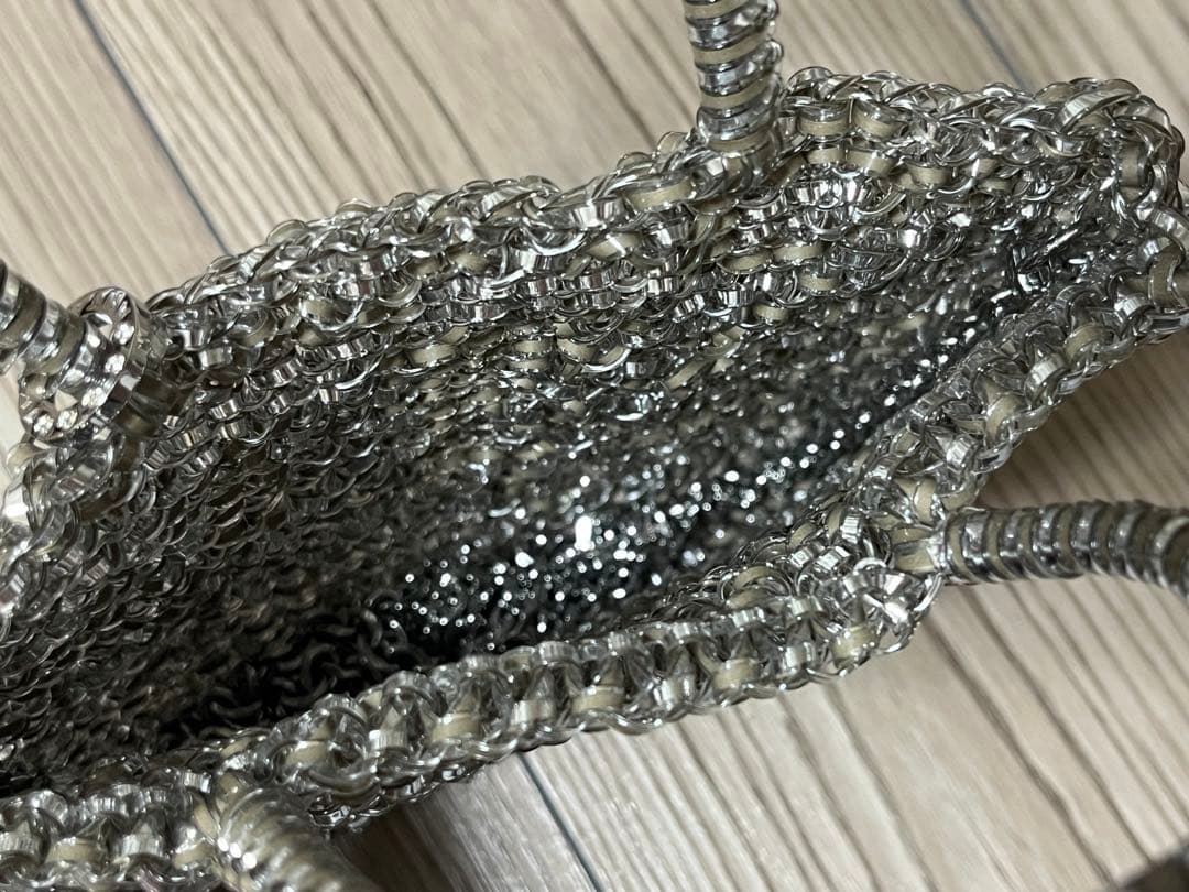 アンテプリマ　ワイヤーバッグ　スタンダードミニアトゥーラ　カーキシルバー