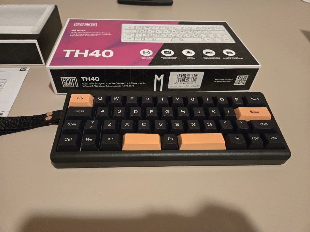 EPOMAKER TH40 ブラック44キーガスケットマウント