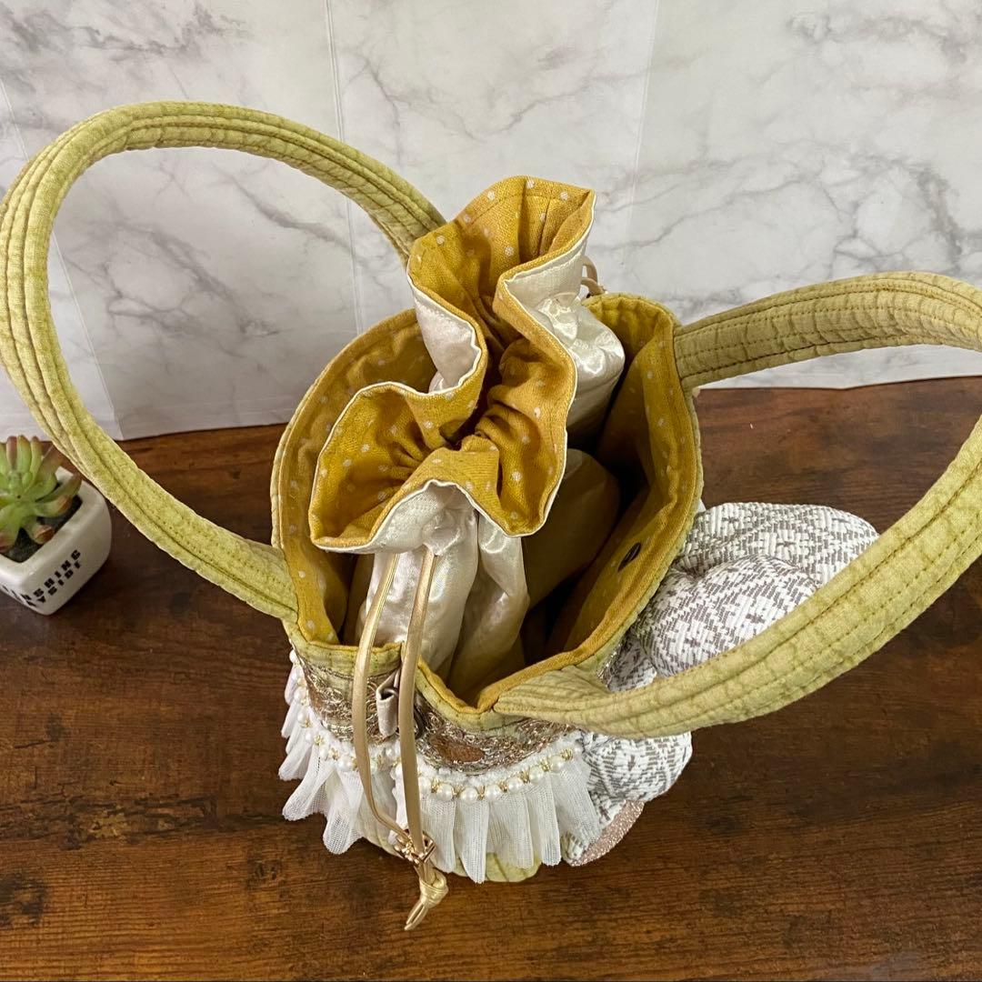 ☆*☆様 コヤンイサムチョン 【ヌビ 巾着バッグ】インド刺繍 トートバッグ ハン