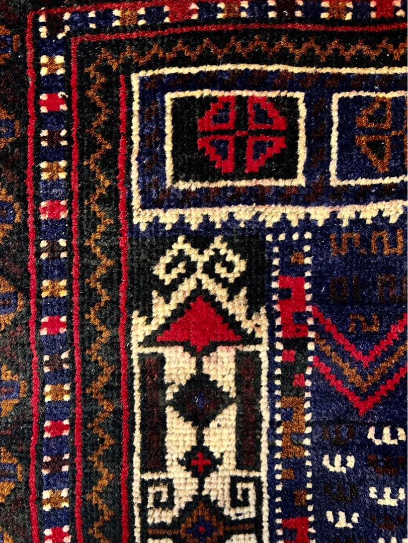 ヴィンデージ　ラグ　129×87cm