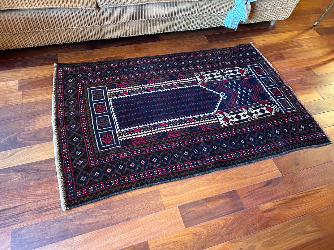 ヴィンデージ　ラグ　129×87cm