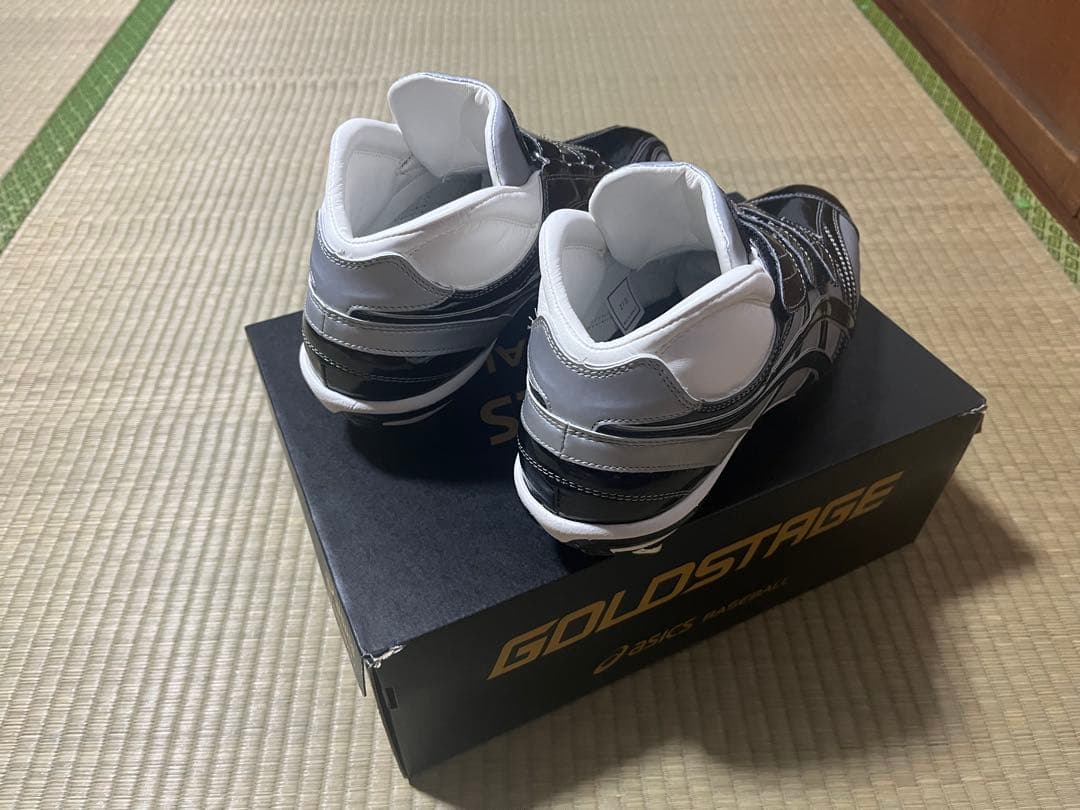 asics アシックス GOLDSTAGE スパイク ブラック/シルバー27cm
