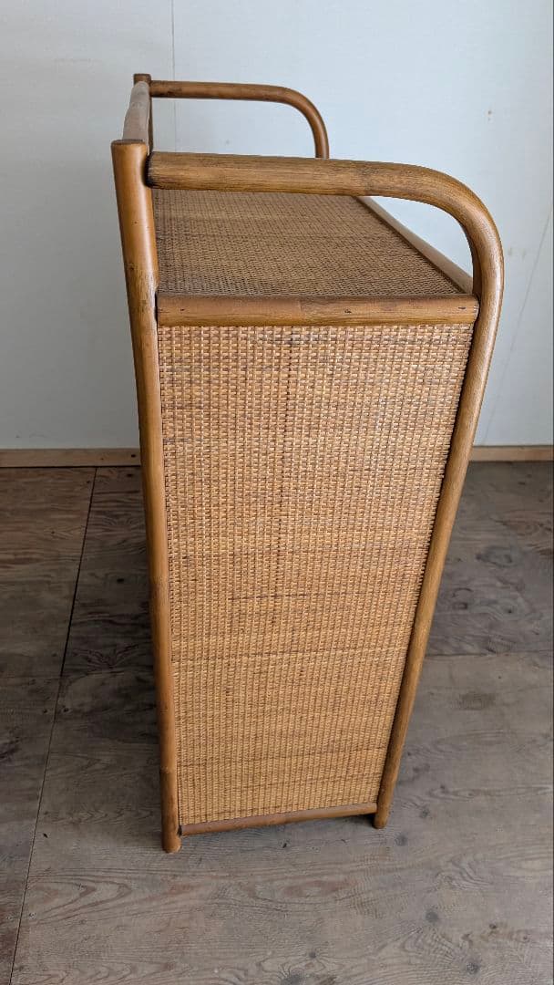 ラタンチェスト５段　藤家具