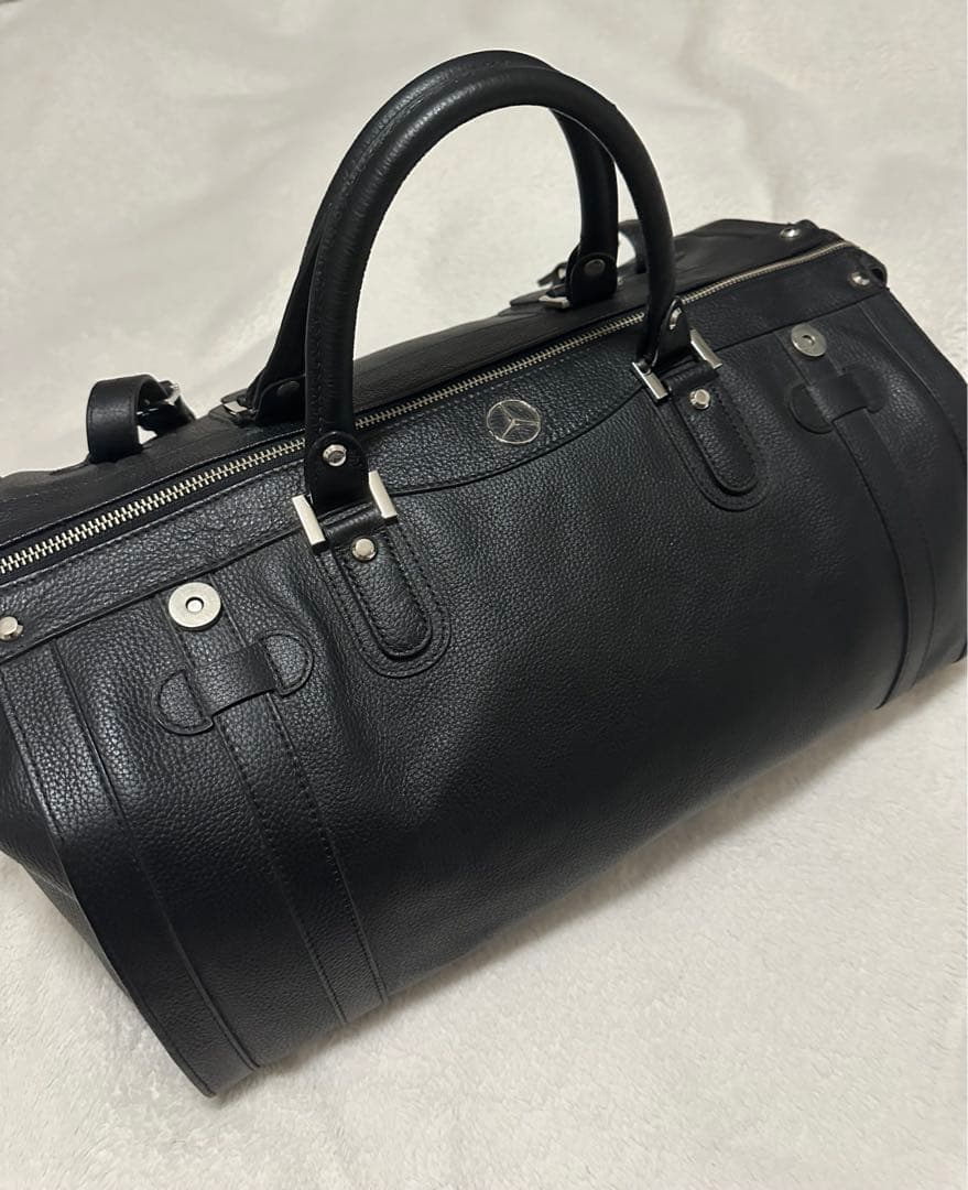 限定MercedesBenz メルセデスベンツ　ブラック　牛革 ボストンバッグ