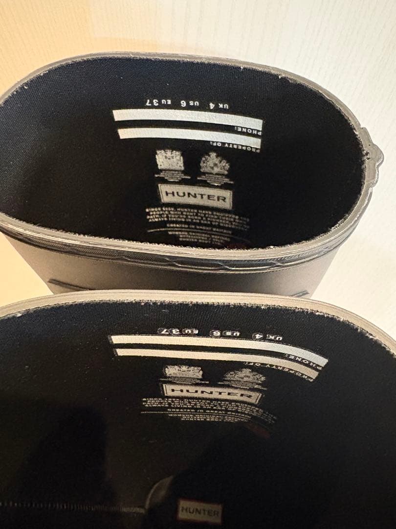 【NT】HUNTER ブラック 長靴 バックル付き　23センチ