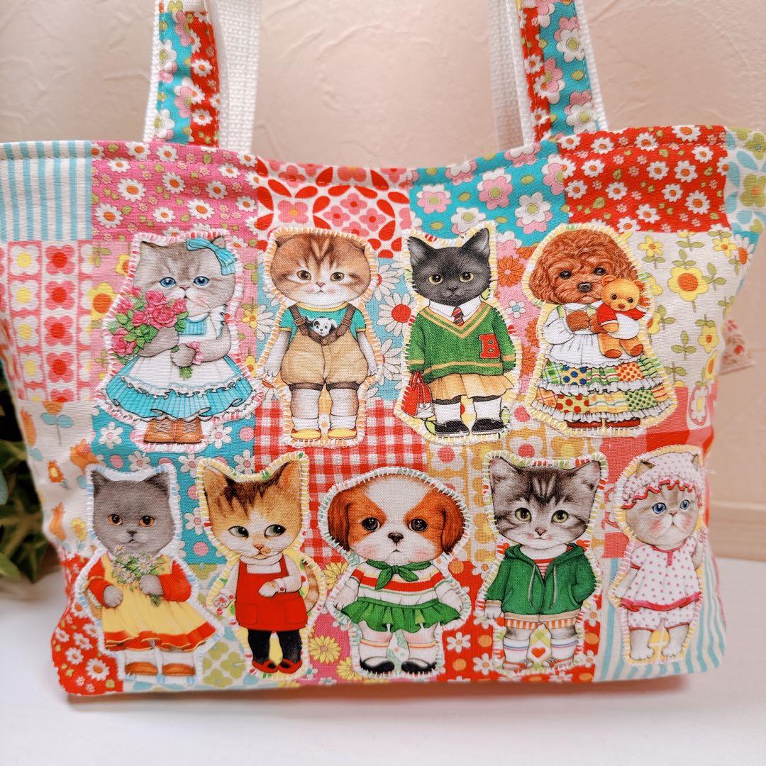 f*w様 コヤンイサムチョン♡新柄キャラ勢揃いダブルフリルのヌビトートバッグ！ア