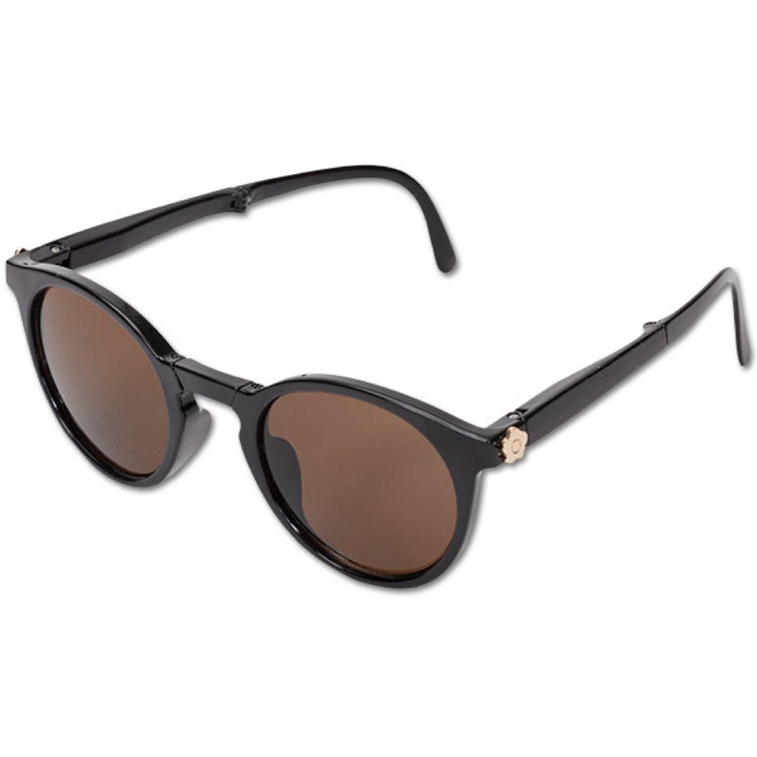 マリークワント サングラス コンパクトサングラス 完売品 折り畳み ブラック