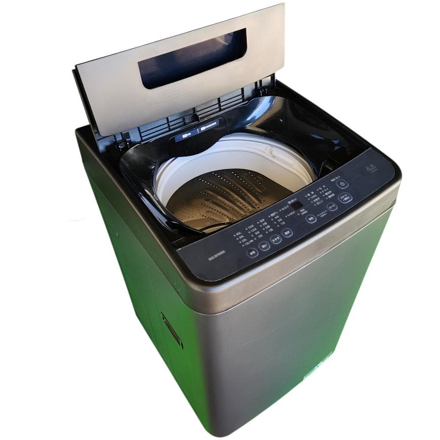 【美品】アイリスオーヤマ TNI-45A1-B 2024年製 ブラック 洗濯機