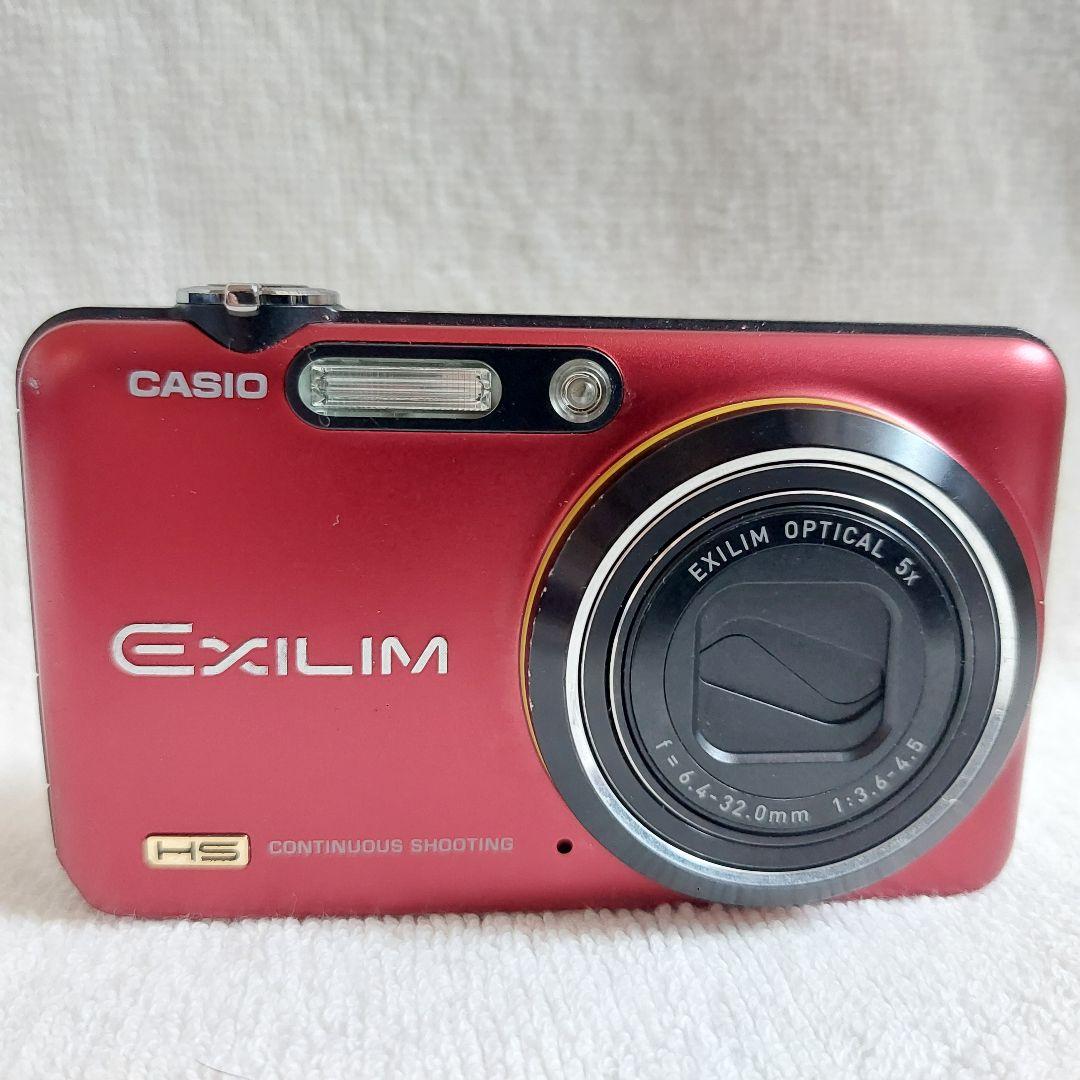 美品 CASIO コンパクトデジタルカメラ EXILIM EX-FC160S 赤