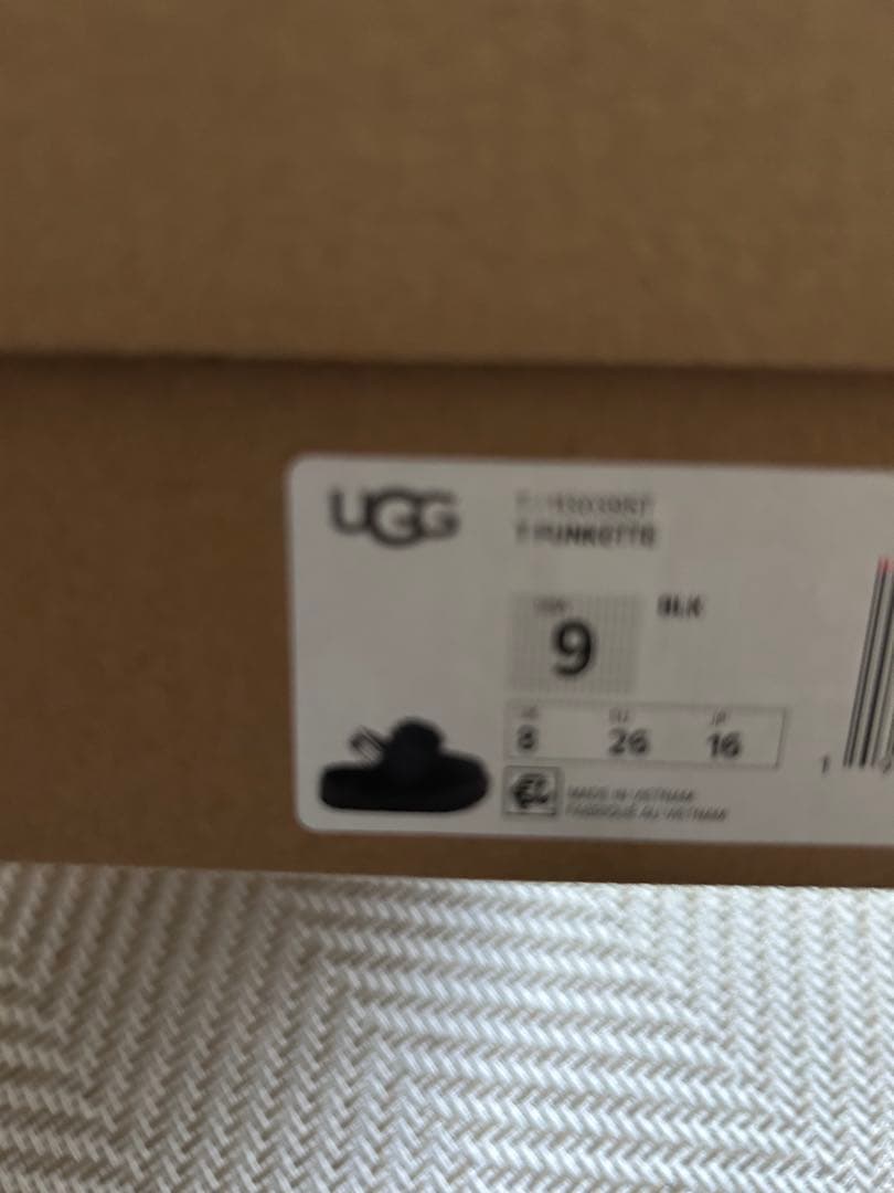 【新品　未使用】UGG ブラックファーサンダル