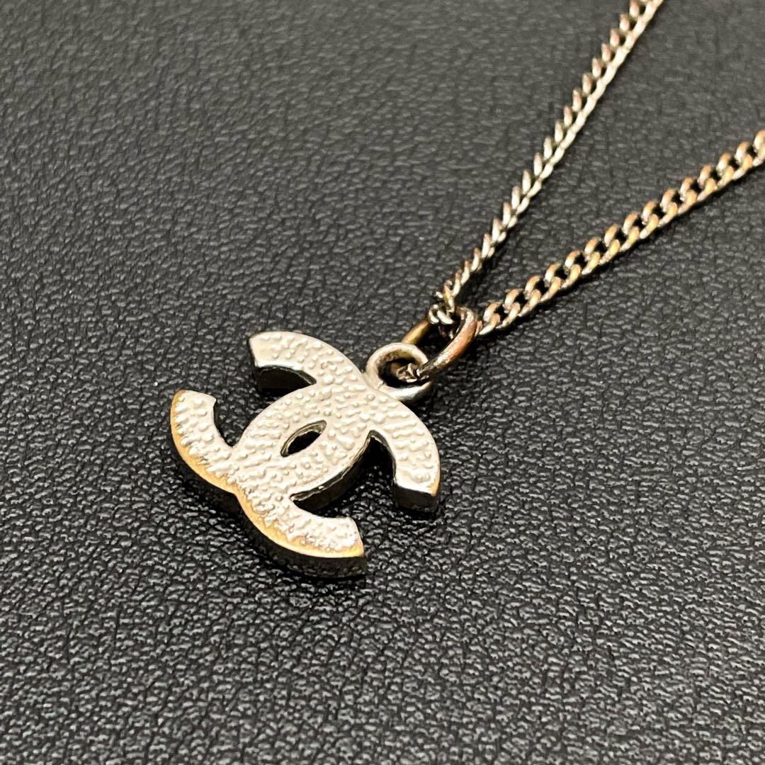 シャネル ココマーク ネックレス 07V ラインストーン シルバー アイコン.