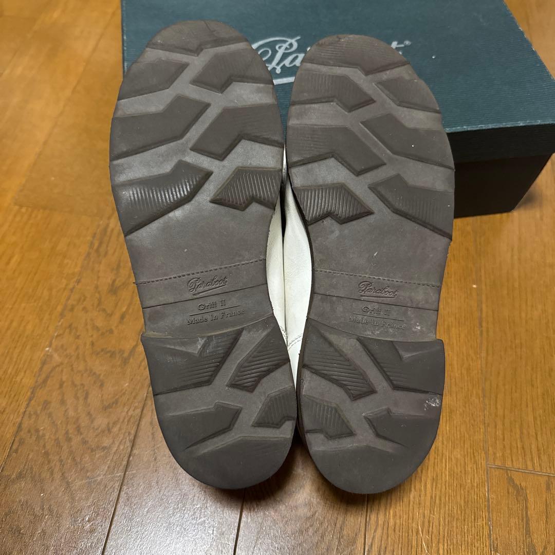 パラブーツ　UK4.5 ミカエル　白　ラビットファー　別注カラー