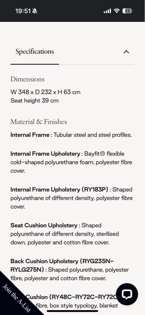 B&B Italia Ray コーナーソファー