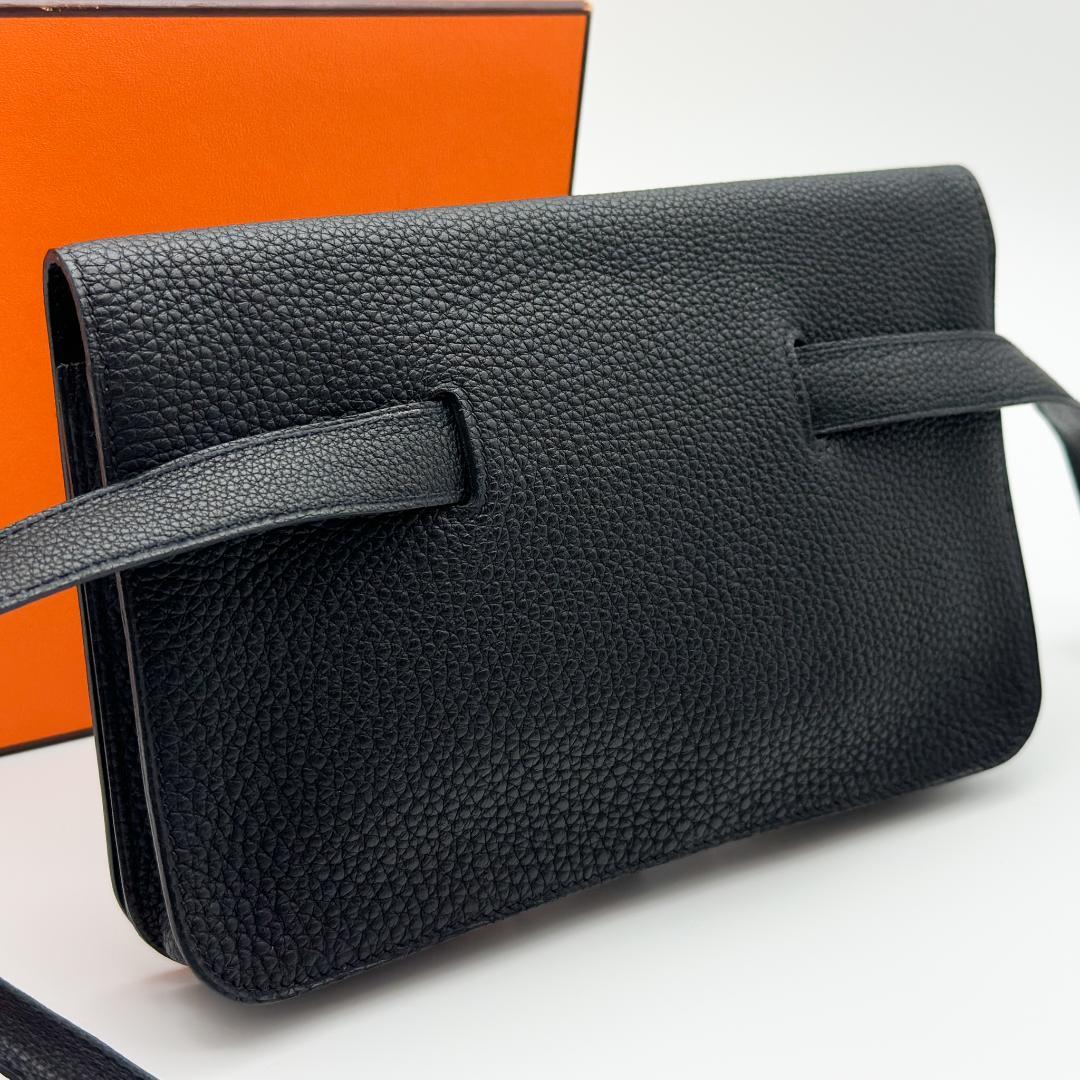 【超極美品】HERMES エルメス　ドゴン　ウェストポーチ　黒 財布