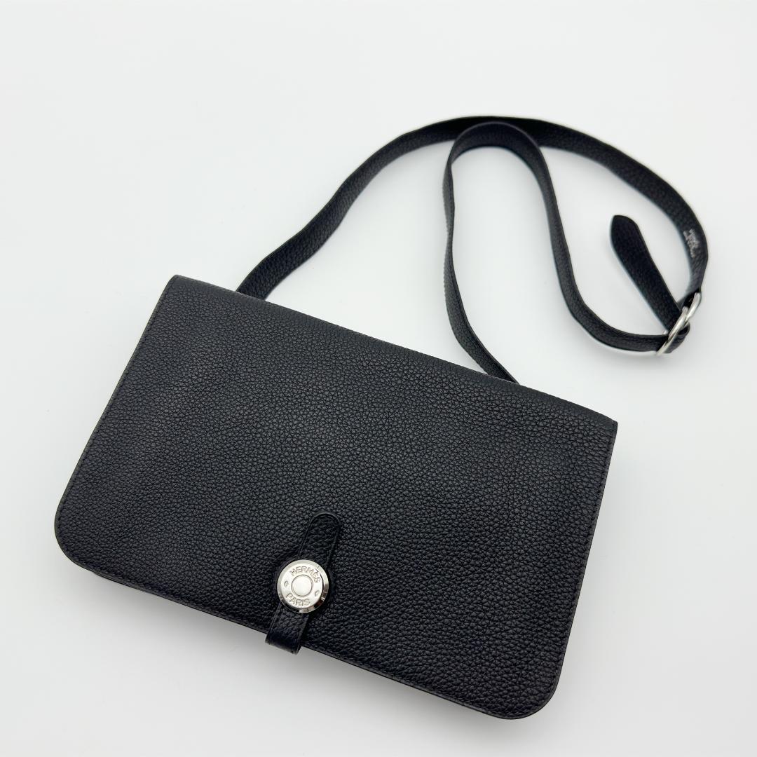 【超極美品】HERMES エルメス　ドゴン　ウェストポーチ　黒 財布
