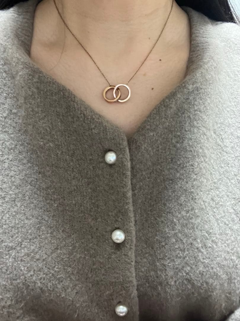 極美品レア　ティファニー 1837 インターロッキング ネックレス メタル