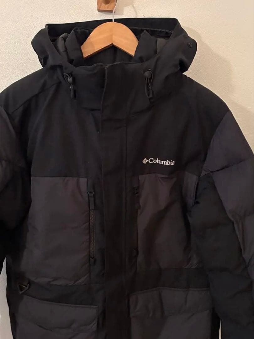 美品★コロンビア メンズ XL ダウンジャケット オムニヒート フード ファー付