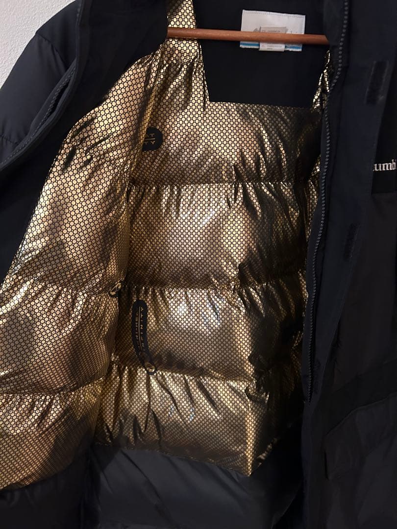 美品★コロンビア メンズ XL ダウンジャケット オムニヒート フード ファー付