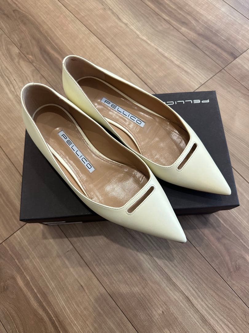 【美品】ペリーコ　PELLICO フラットシューズ　オフホワイト　36.5
