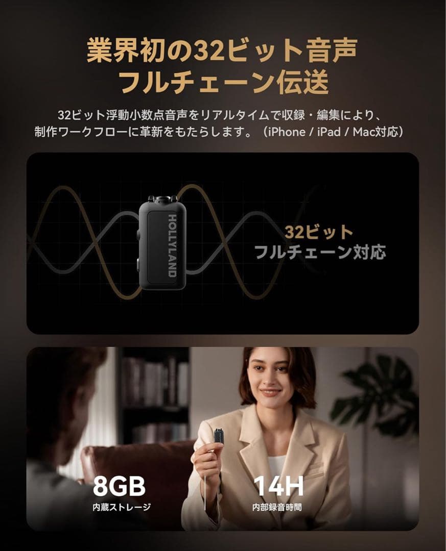 【新品 未開封】 HOLLYLAND LARK MAX 2 ワイヤレスマイク