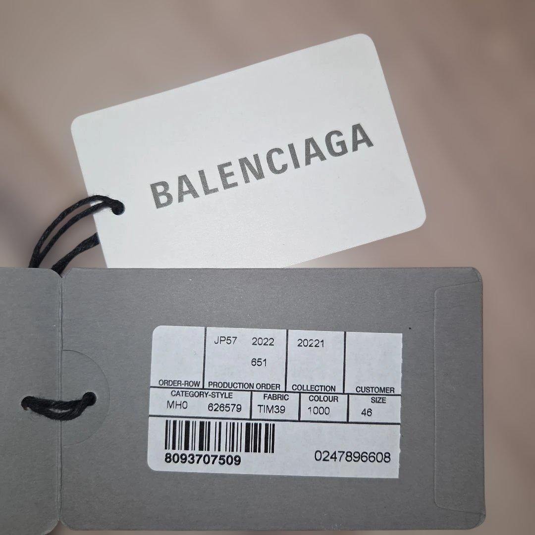 タグ有り【BALENCIAGA】サイドラインショートパンツ　ブラック　サイズ46