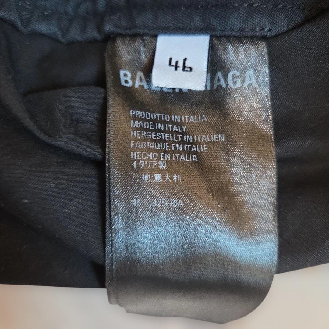 タグ有り【BALENCIAGA】サイドラインショートパンツ　ブラック　サイズ46